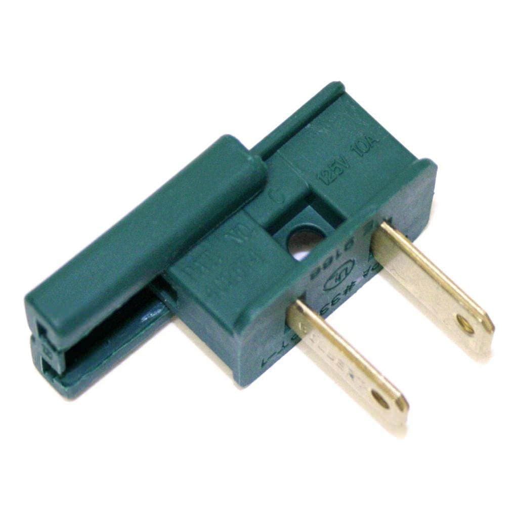 Action Lighting 00105 - Green Male Polarized 7 Amp Zip Wire Plug (12 pack) for Christmas Set