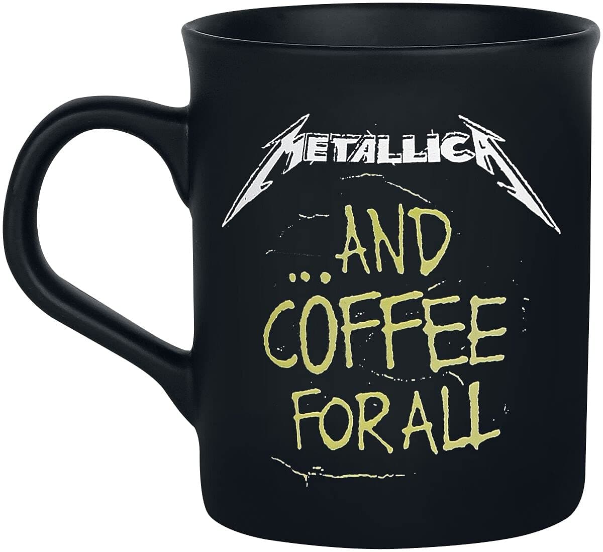 Metallica and Coffee for All Unisex Cup matt Black, Ceramics,