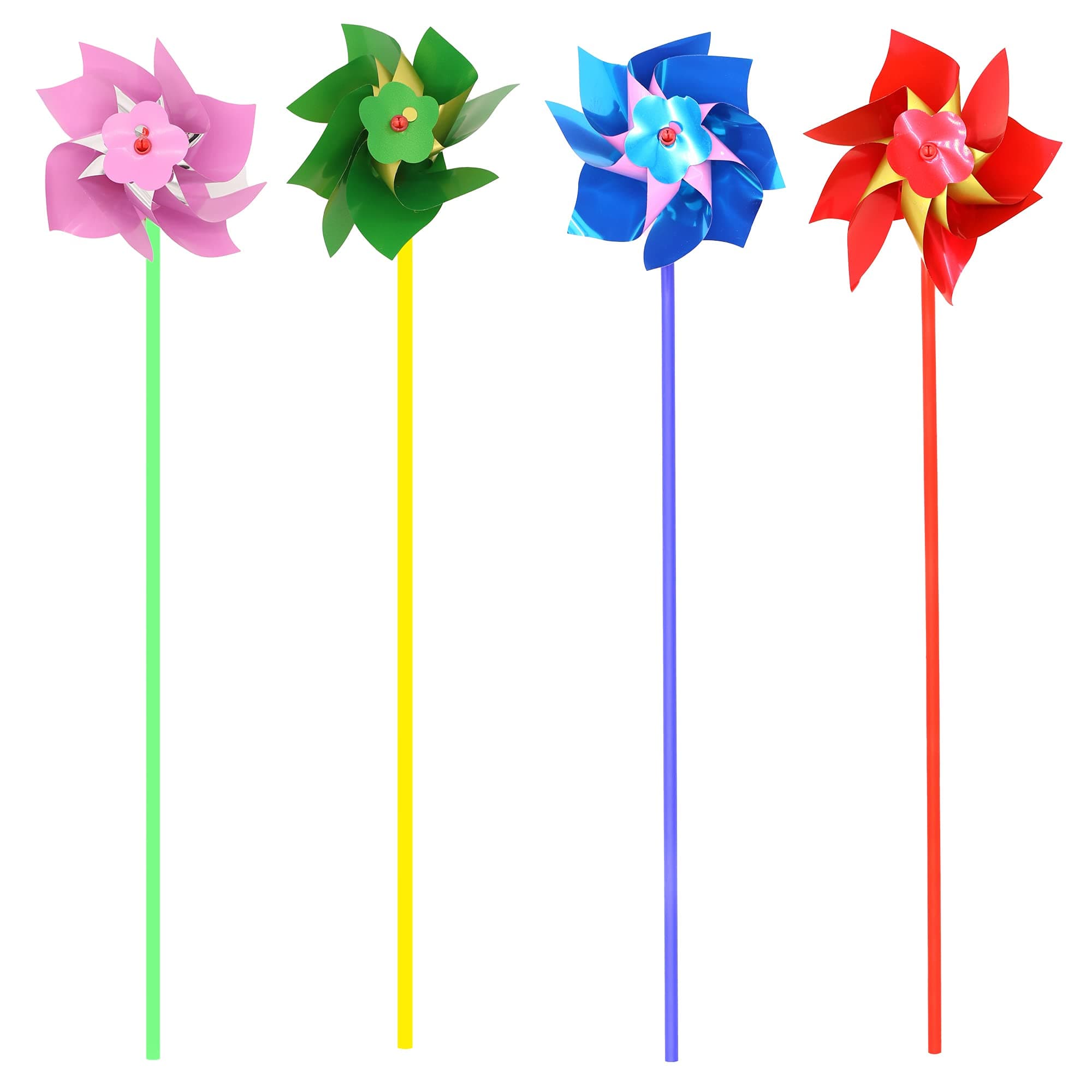 Party Perfecto FOIL WINDMILLS - Novelty Toys For Children Perfect Party Loot Prize Bag Filler Cool Stuff (Medium (12 Pack))