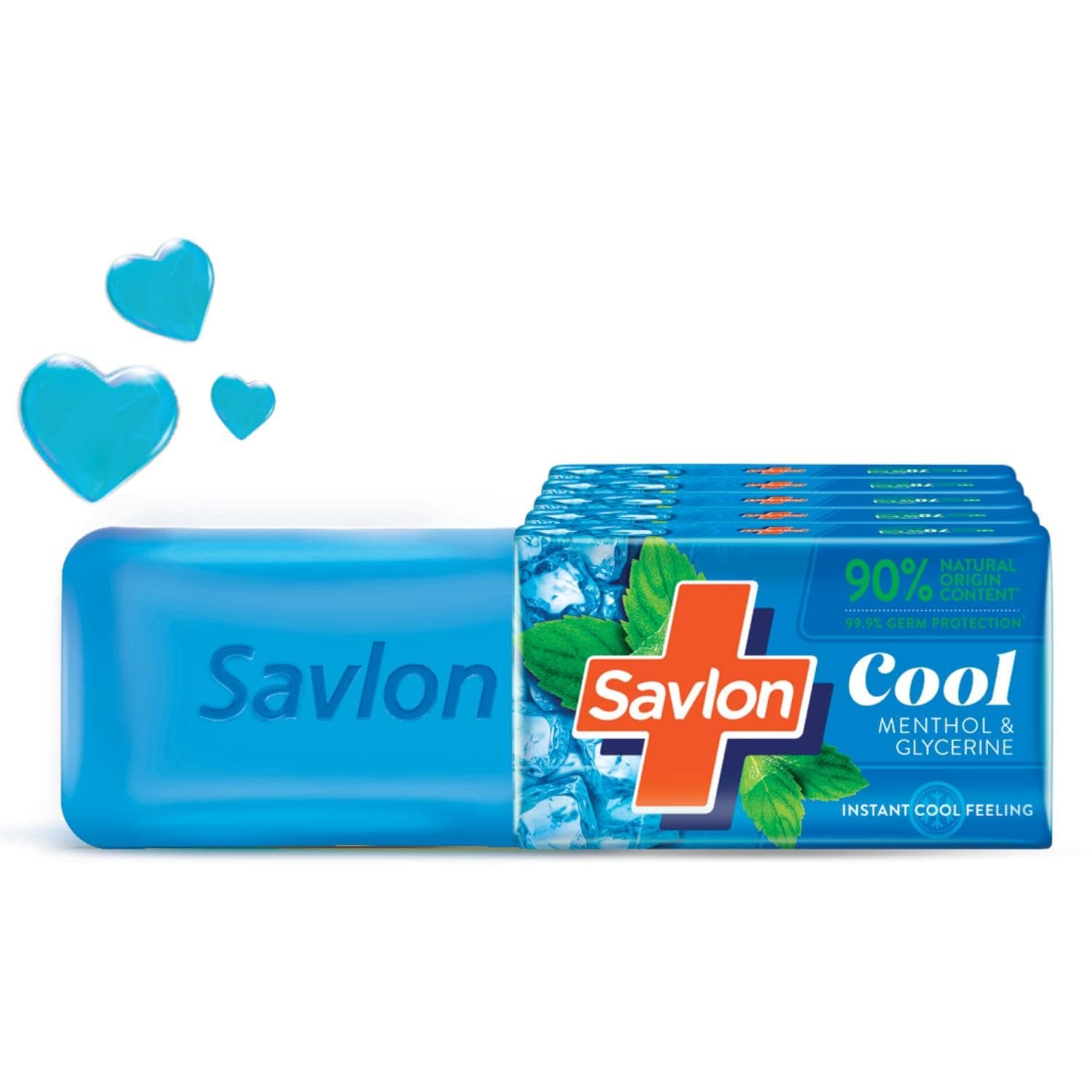 Cool Soap, with Menthol & Glycerin, 600g (120g - Combo Pack of 5), For All Skin Types