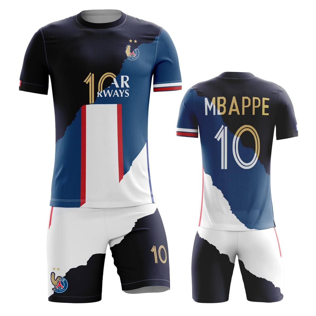 Custom France #7 Kids Football Soccer Youth Jersey Short