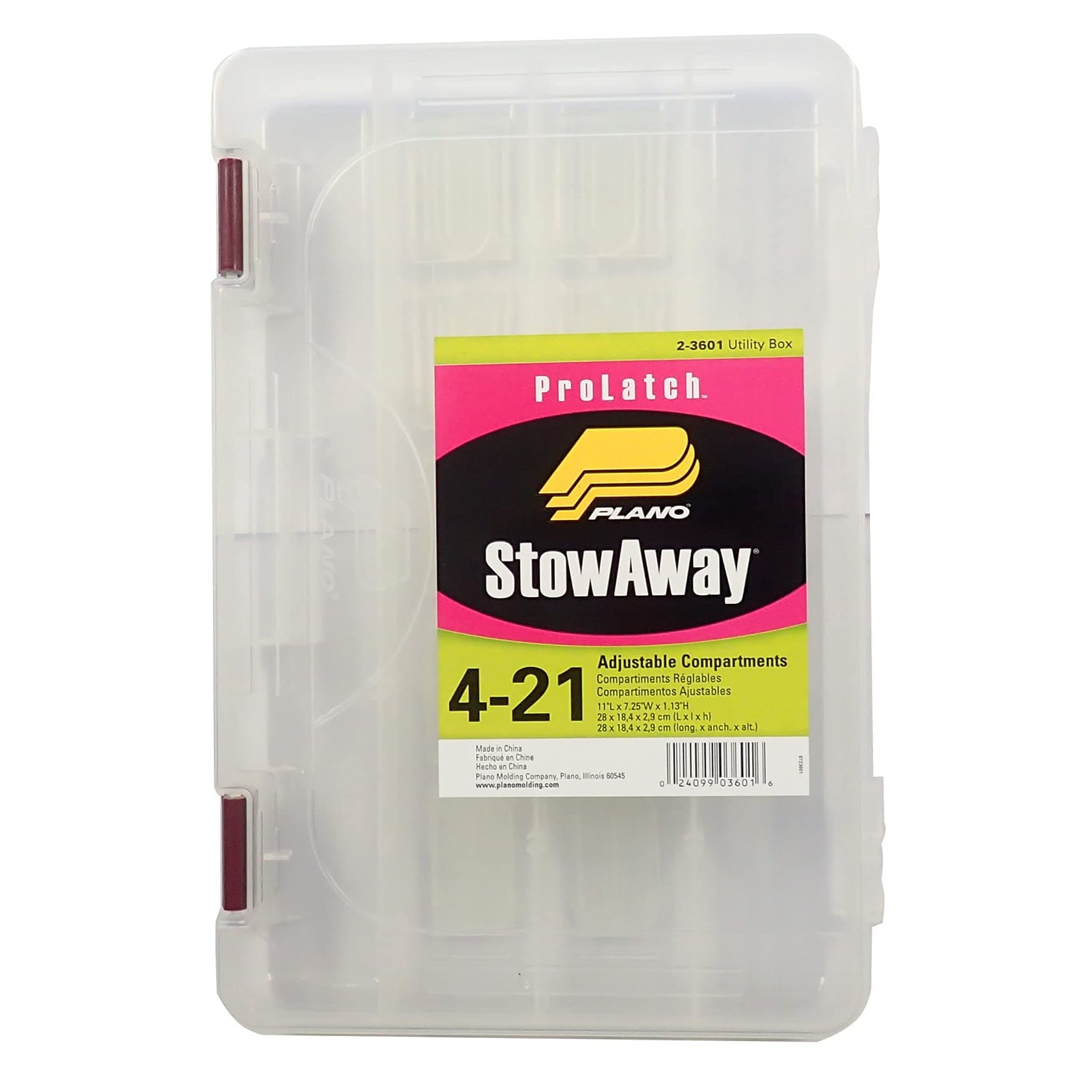 2-3601-00 Thin Stowaway with Adjustable Dividers, Clear, One Size (2360100)