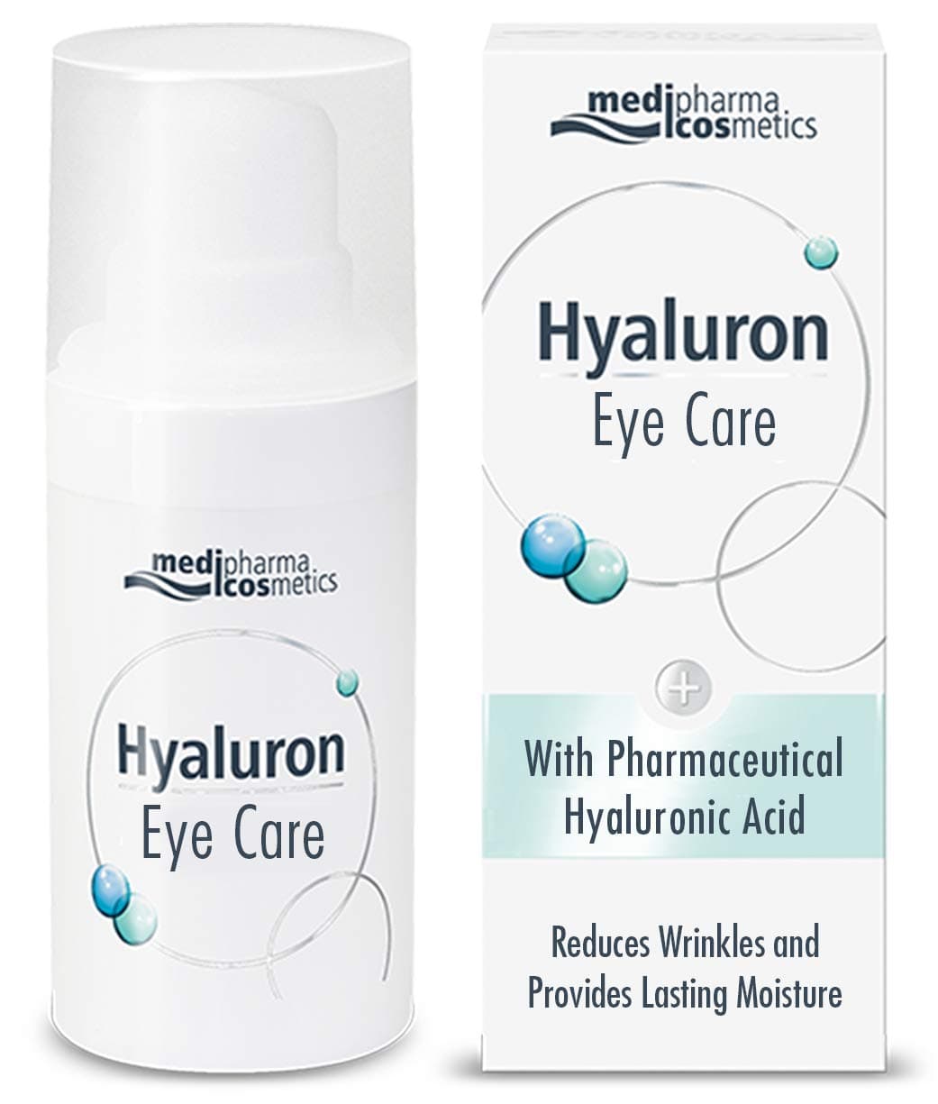 Medipharma CosmeticsHyaluron Eye Care Cream - Reduces Wrinkles, Dark Circles & Puffing - Paraben Free - Dermatologist Tested Moisturiser - Suitable For Dry, Sensitive Skin - 15 ML