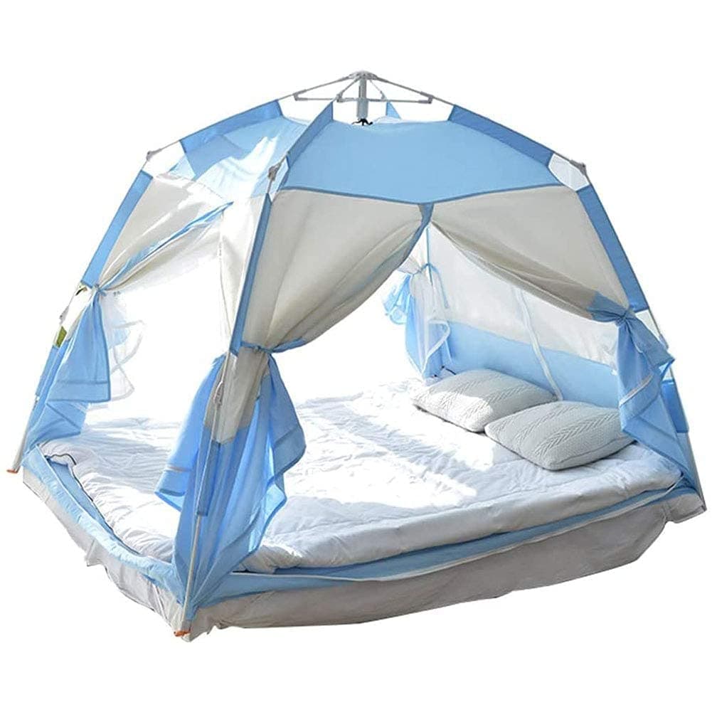 DAGUAI Bed Tent Indoor Privacy Tent child's Indoor Privacy and Play Tent Indoor Pop Up Portable Tents kids Dream Tent Bunk for Warm and Cozy Dream Sleep Tent (Color : Blue, Size : 200 * 120 * 145CM)