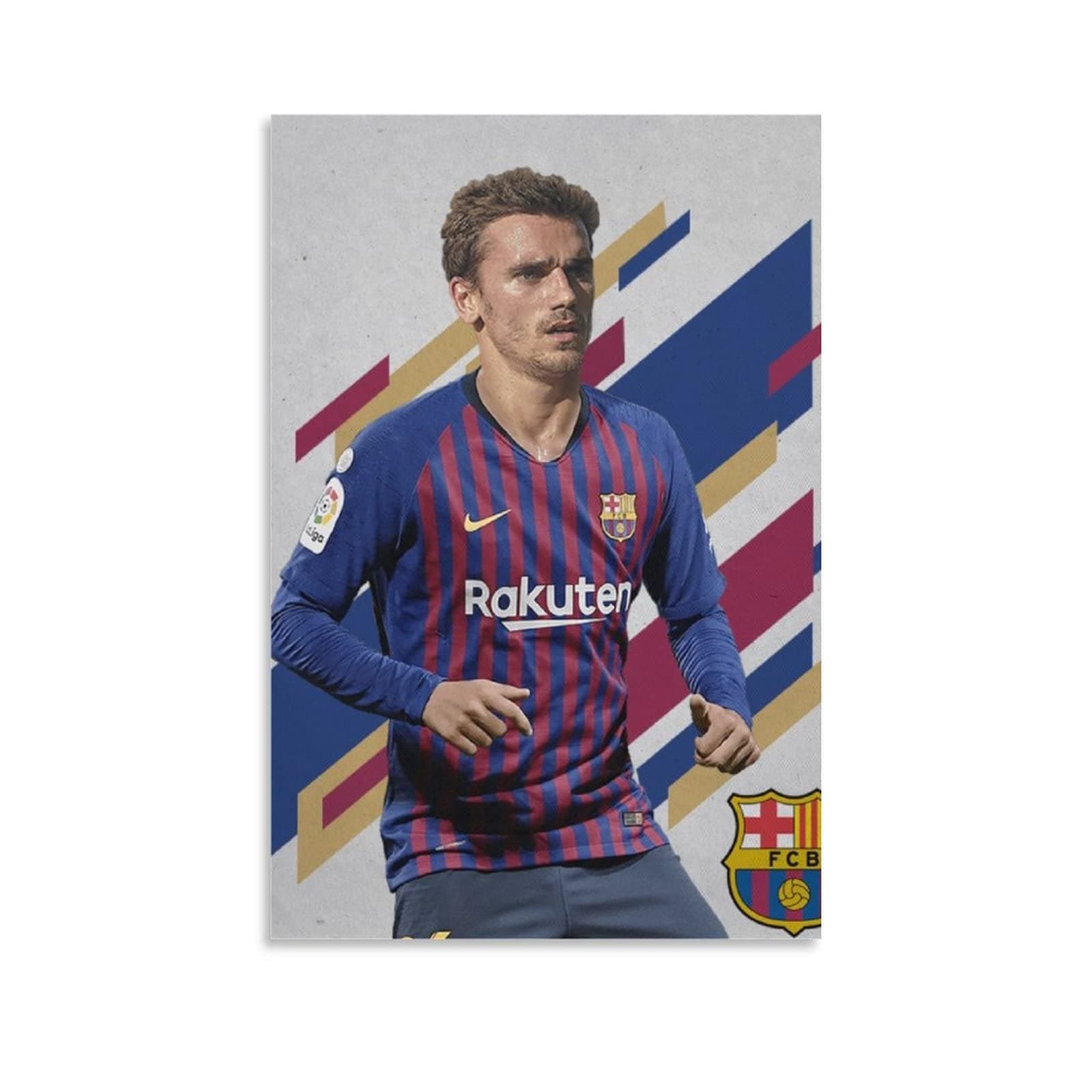Antoine Griezmann FC Barcelona Art Football Team Poster Canvas Wall Art Room Decor Pictures for Bedroom Wall Art Gifts Decor for Men Women Poster and Prints 24x36inch(60x90cm)