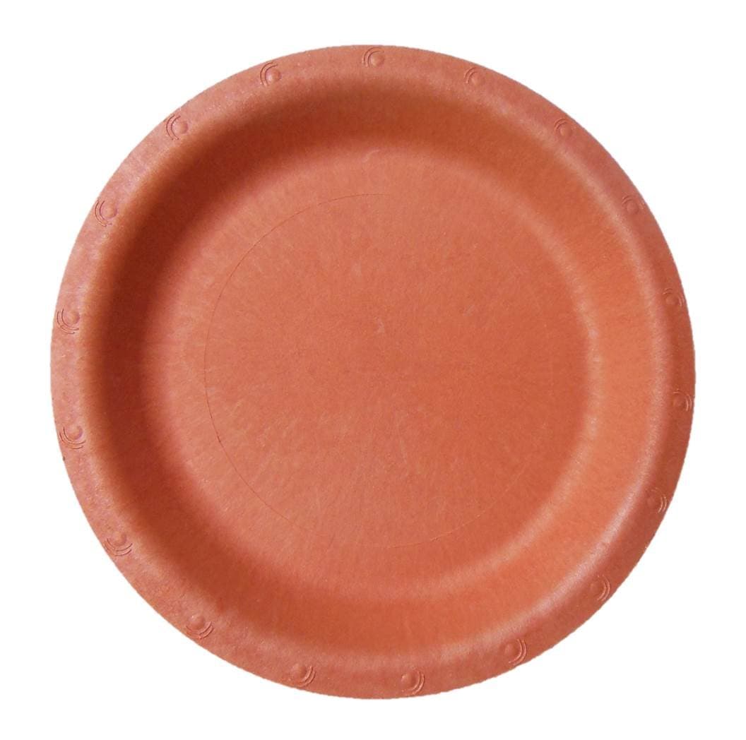 150 Bulk 9" Compostable Plate, Terracotta Red