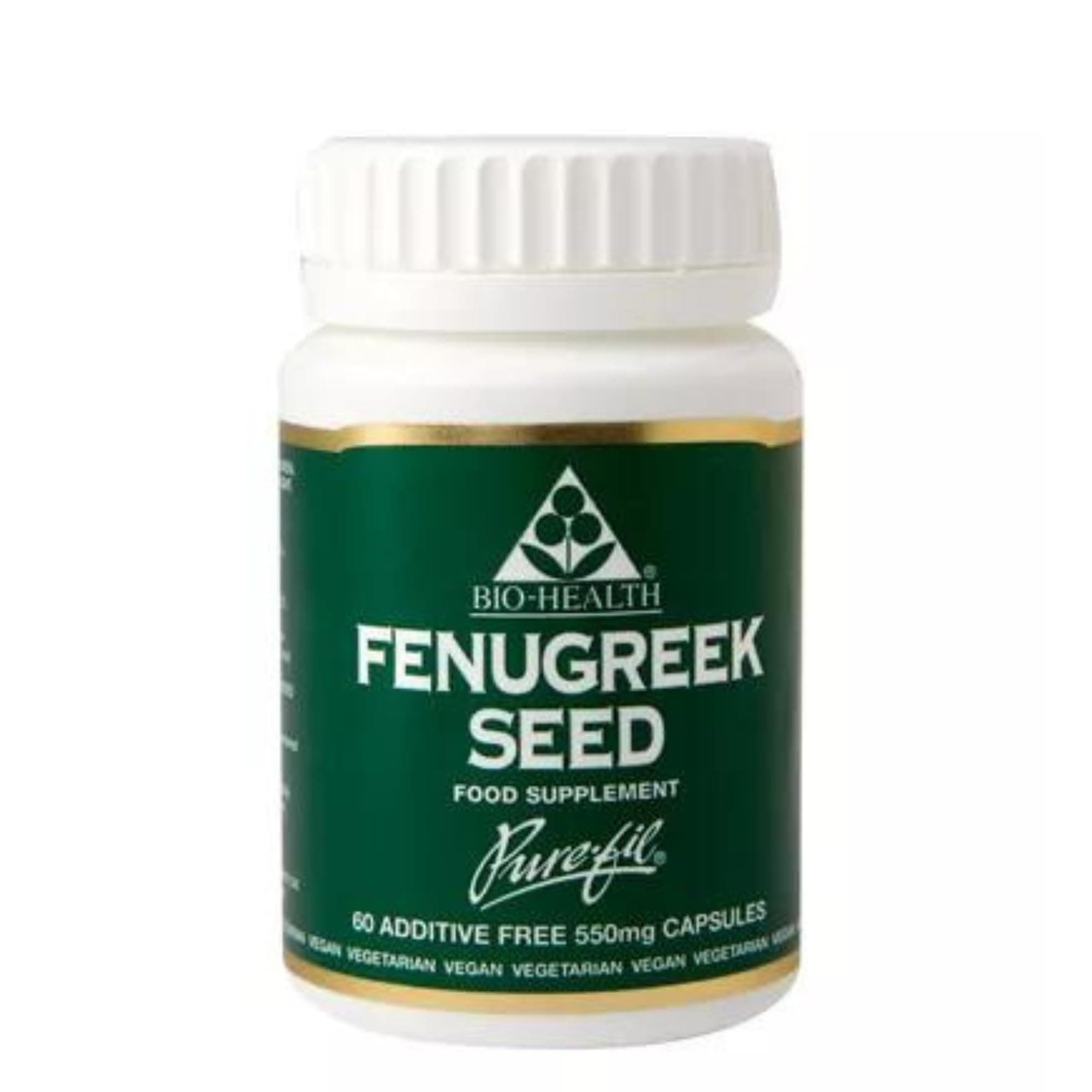 Fenugreek Seed 550mg Herbal Food Supplement for General Health, Suppports Normal Blood Sugar Levels and Cholesterol, Additive Free, 60 Capsules