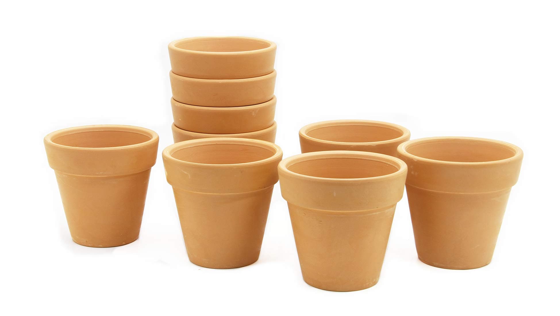 Goldblue 3 Inch Terra Cotta Pots Pack of 10 Flower Pots with Drainage Holes Small Craft Nursery Cactus Pot Water Permeable Succulent Plant Pottery Clay Flower Pots