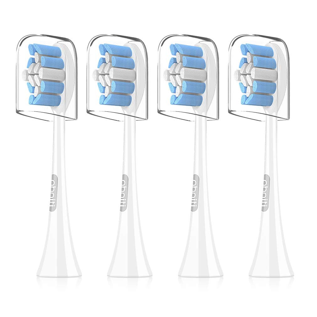 Phniti Electric Toothbrush Replaceable Heads for Serial El006, Dupont Bristle 4 Pack (White)