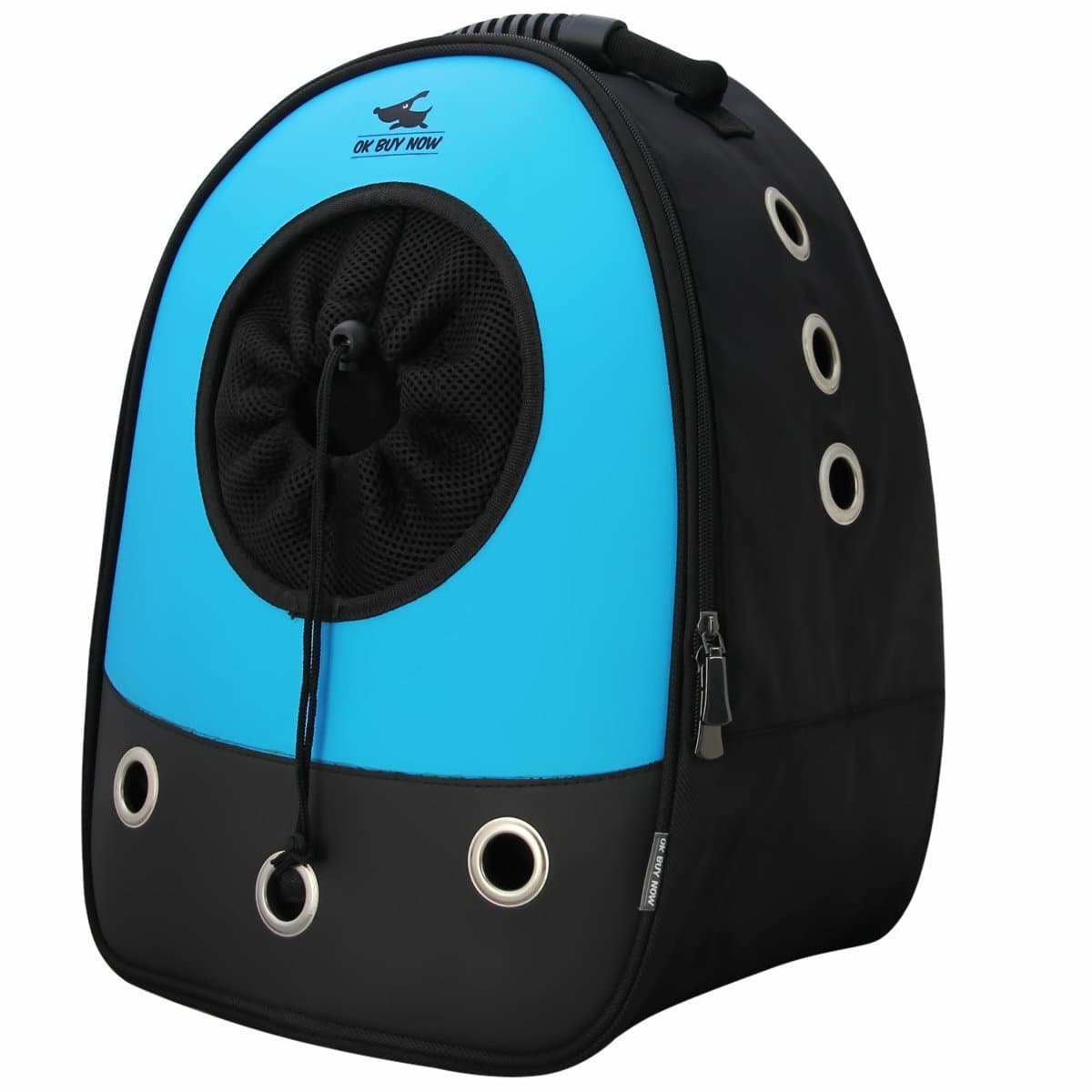 OKBUYNOW Pet Carrier Travel Backpack Soft-Sided Shoulder Bag for Cat or Dog, Blue, Medium