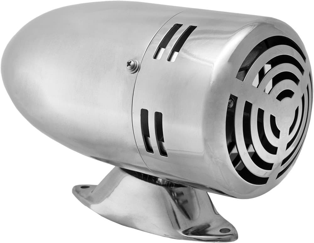 Loud Old Fashion Motor Driven Stainless Steel Metal Alarm/Siren (Air Raid) Chrome 12V VXS-9070S