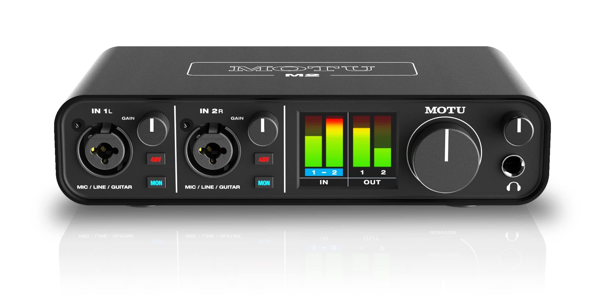 M2 2x2 USB-C Audio Interface 2-in/2-out USB-C Audio Interface with 2 Microphone Preamps, LCD Screen, Hardware Monitoring, Loopback, and 6+GB of Free Content - Mac/PC/iOS