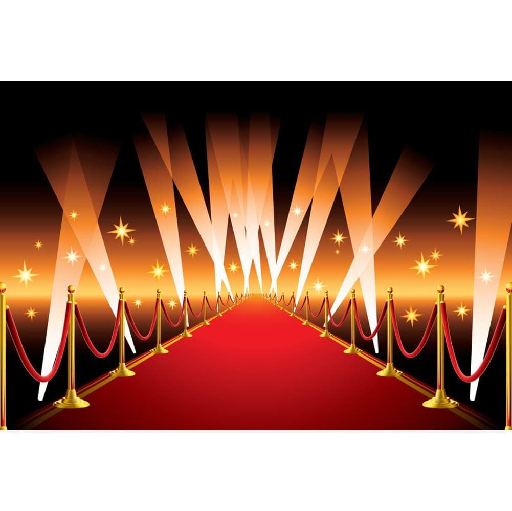 MMPTn 7x5ft Red Carpet Photography Backdrop for Wedding Party Hollywood Award Ceremony Decor Movie Premiere Decor Filmfest Background Glitter Flashlight Adults Kids Portrait Photo Studio Props