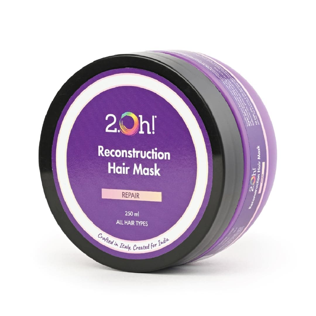 Italian Reconstruction Hair Mask for Frizzy Hair | Hair Mask for Damaged Hair with Deep Conditioning Concentrate | Repair Mask for Dry Hair | Argan Oil Hair Spa Cream for Women and Men, 1 Count