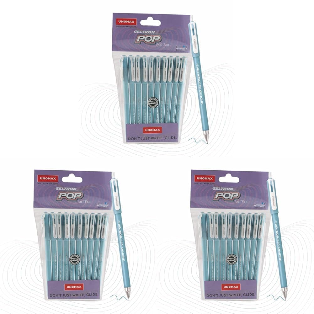 Unomax Geltron Pop Gel Pen Pack Of 10 Blue