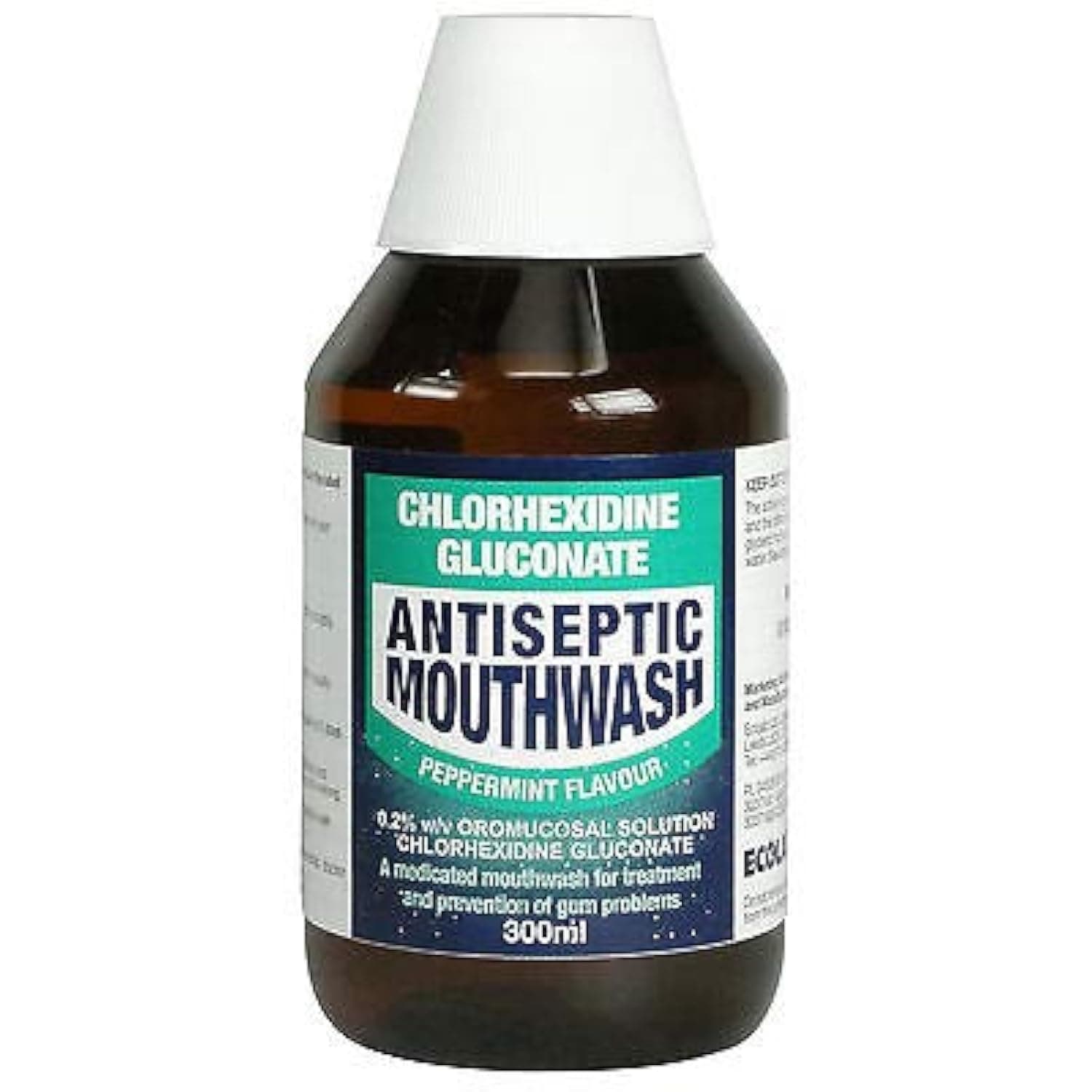 Ecolab Chlorhexidine Antiseptic Mouthwash, Peppermint Flavour, 300ml