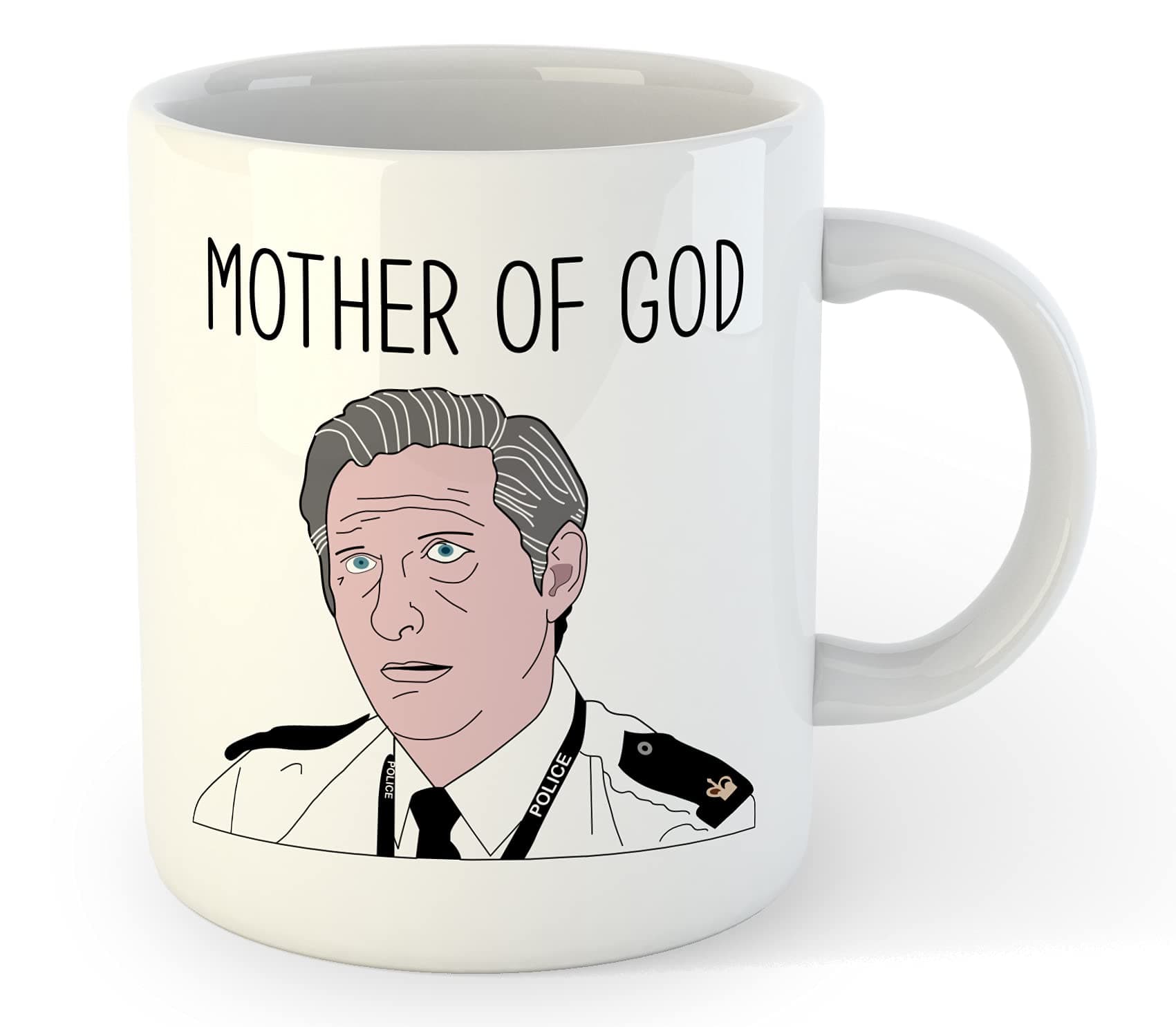 Funny Line of Duty Ted Hastings Mother of God 11oz Coffee Mug. Funny Joke Birthday Coffee Cup. AC-12 Superintendent. 11oz Ceramic Mug
