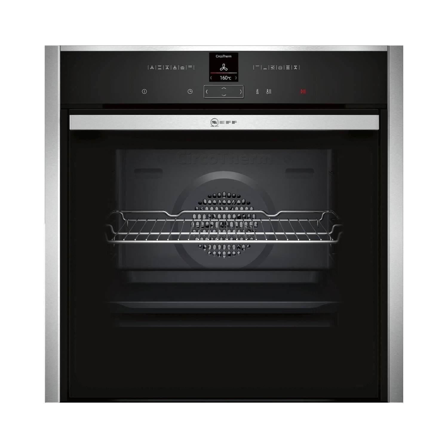 NEFF N70 Slide&Hide B47CR32N0B Built In Electric Single Oven - Stainless Steel [Energy Class A+]