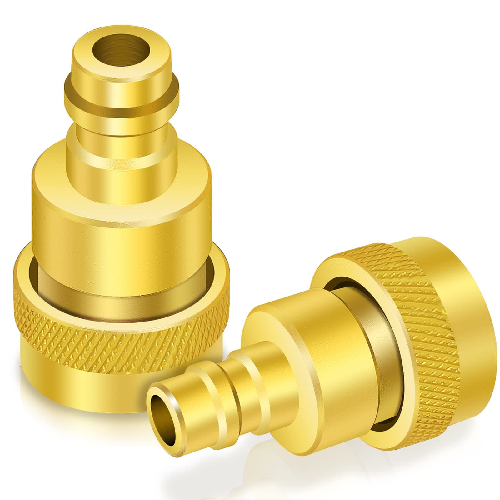 Boltigen R1234yf to R134a Adapter, R1234YF Quick Adapter Adjustable High and Low Side Connection R134a Quick Coupler Connection to R1234yf, R134a to R1234yf Conversion Adapters Kit for AC Refrigerant