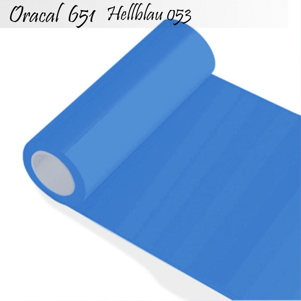 Oracal 651 PVC Film Orafol for Cabinets and Decoration 50 cm Height Width Film, 5 M (Metre) Roll, 53-hellblau, 63 cm