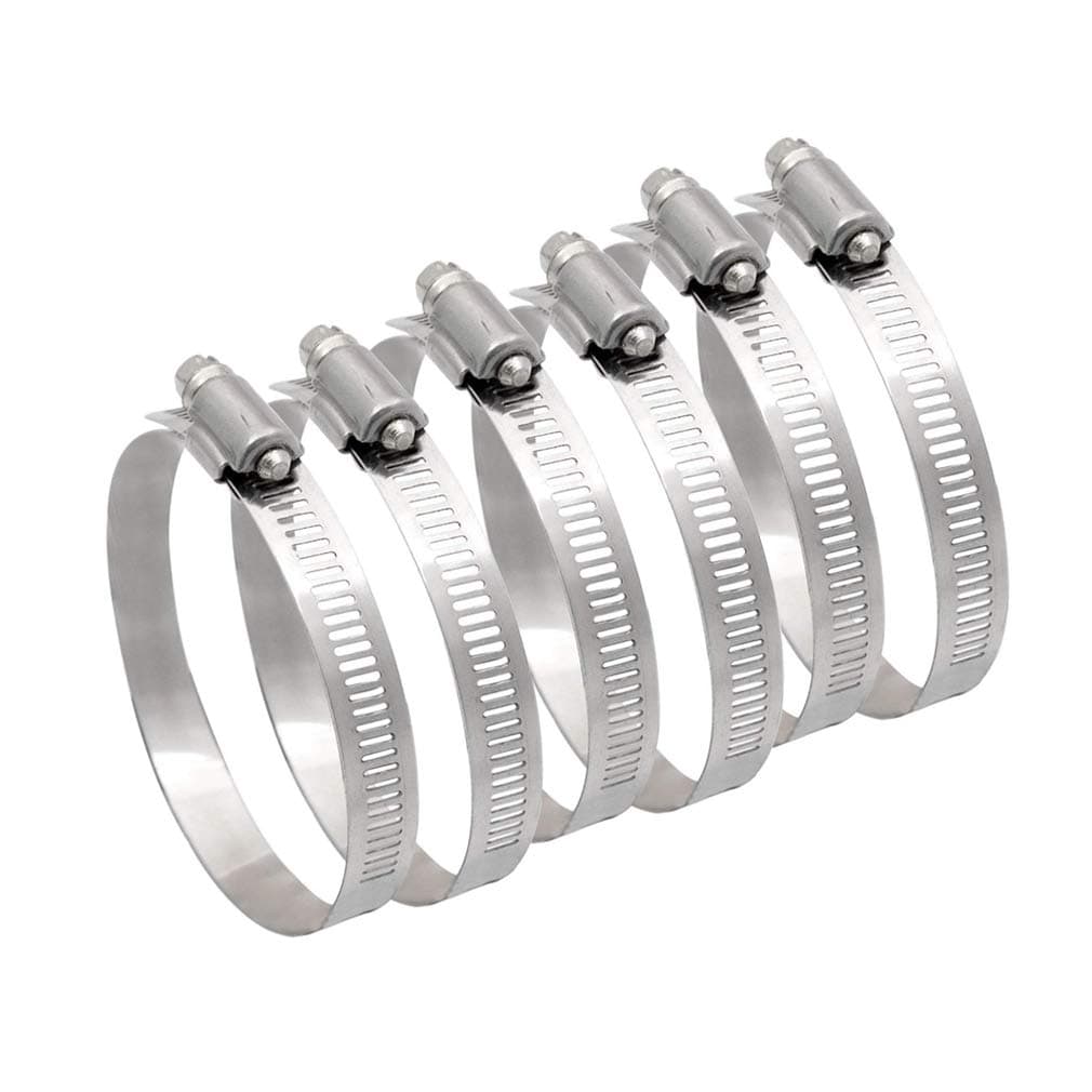 FUJIE 6 Pcs Metal Hose Clip 91-114mm Diameter Adjustable Stainless Steel Ducting Clamps for Flexible Hose