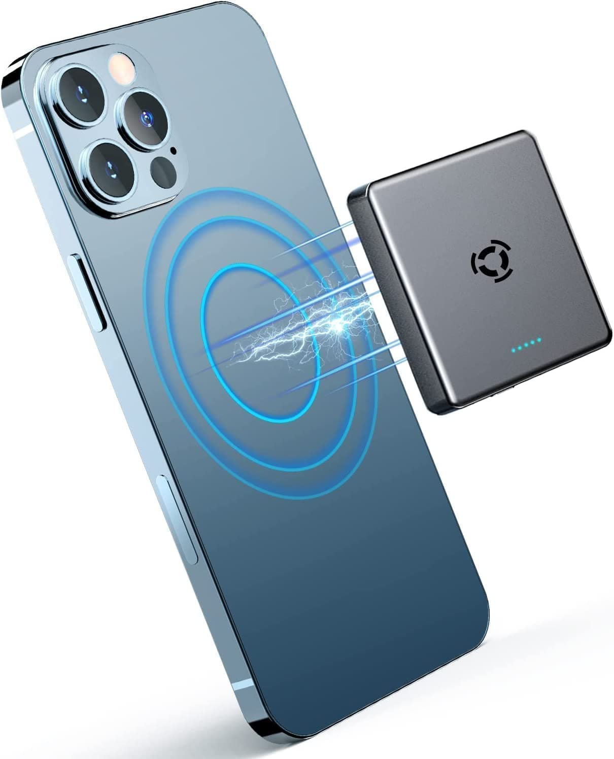 NVRGIUP Magnetic Power Bank, 5000mAh Wireless Portable Charger, Mini Sized 20W External Battery Pack Compatible with iPhone 14/14 Pro/13 Pro Max/12Mini