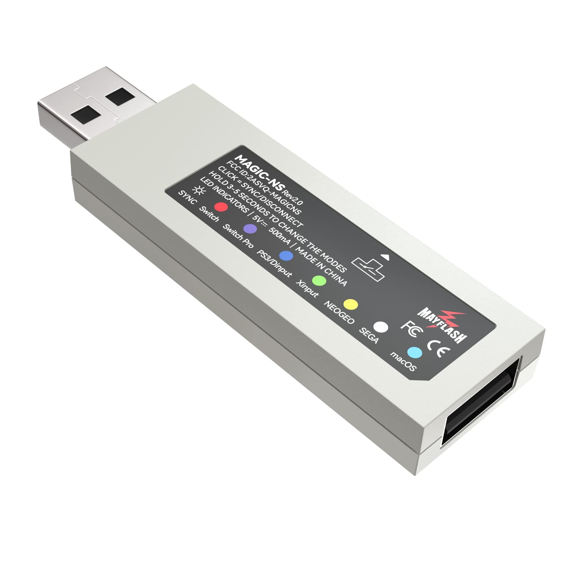 Magic NS Wireless Bluetooth Controller USB Adapter for Switch/Switch 2, Steam Deck, macOS, Windows, Raspberry Pi and More