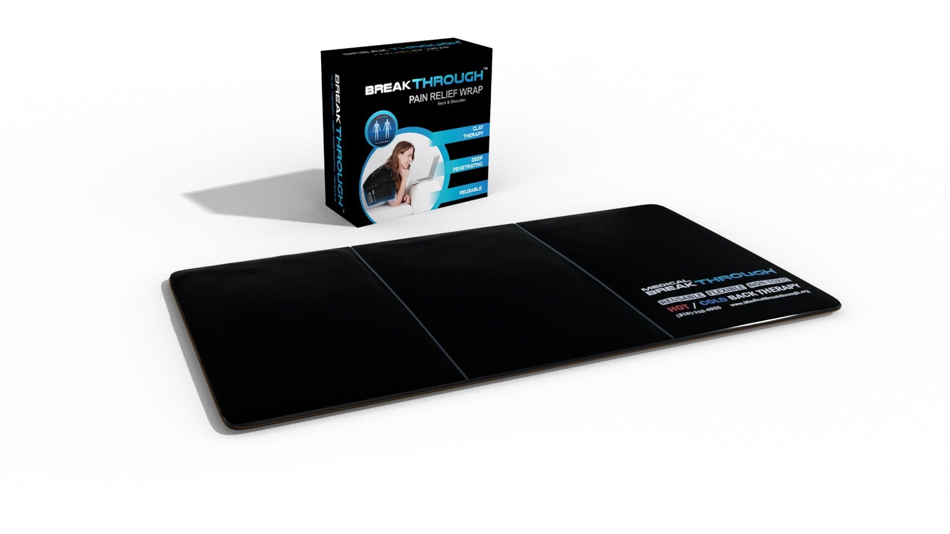 All-Natural Reusable Clay Hot & Cold Pack for Full Body Pain Relief (21 inches x 12 inches)