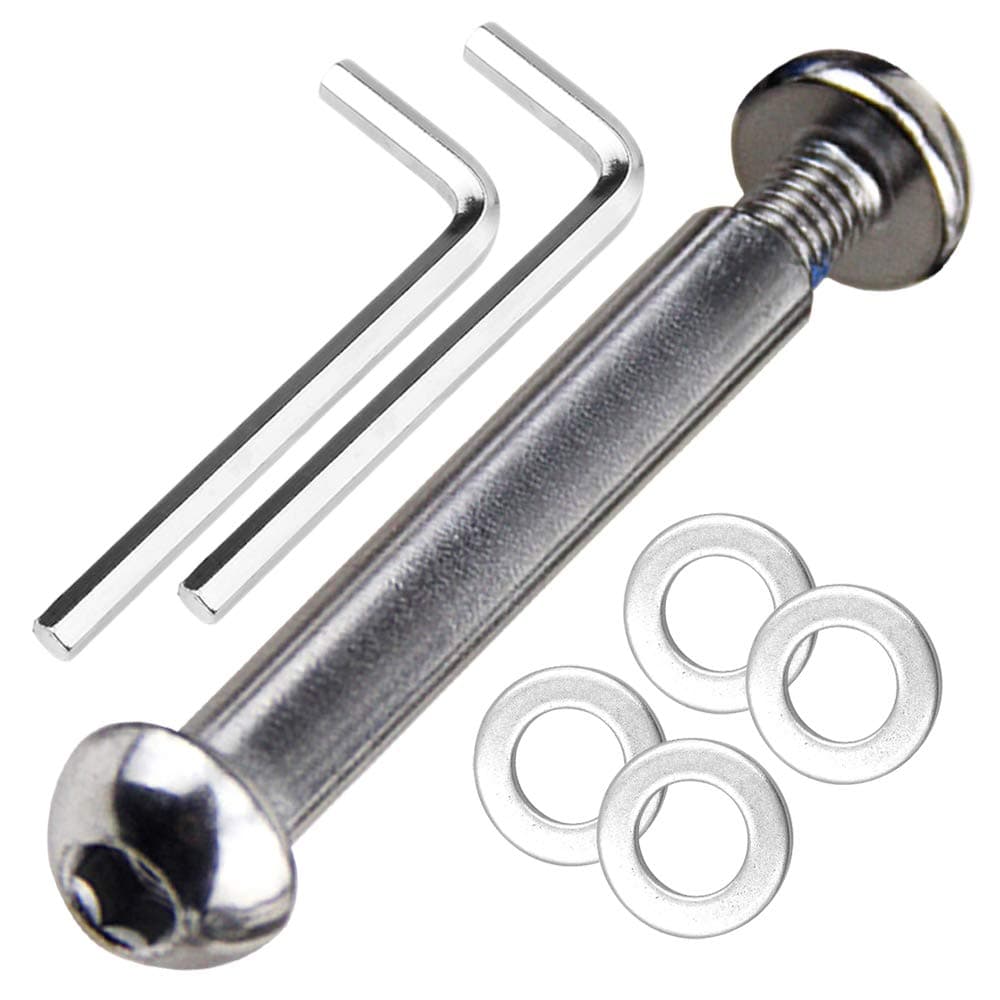 M8 8mm x 28mm-86mm 8.8 Grade Carbon Steel Axle Allen Screw Bolt Set for Front Rear 2 3 4 Wheel Stunt Scooter Dash Teen/Adult Kick Scooter-800+lb Capacity (50mm)
