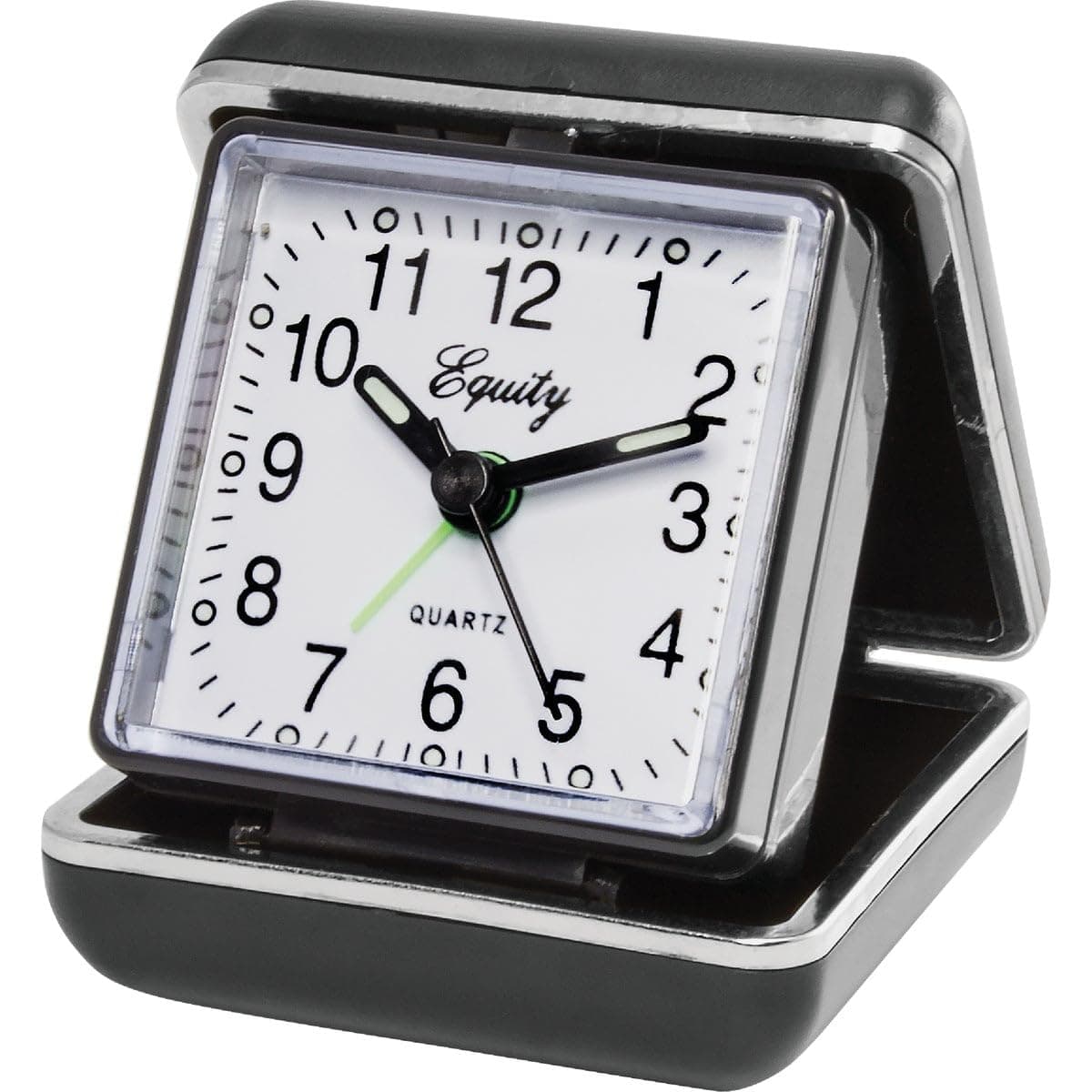 Equity by La Crosse 20080 Folding Travel Quartz Alarm Clock , Black