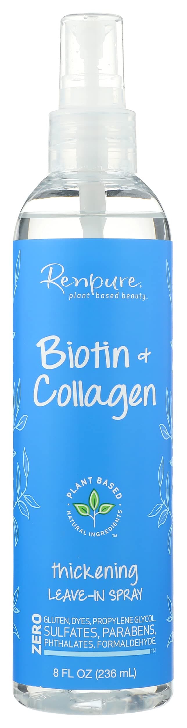 Renpure, Shampoo Leave In Biotin & Collagen, 8 Ounce