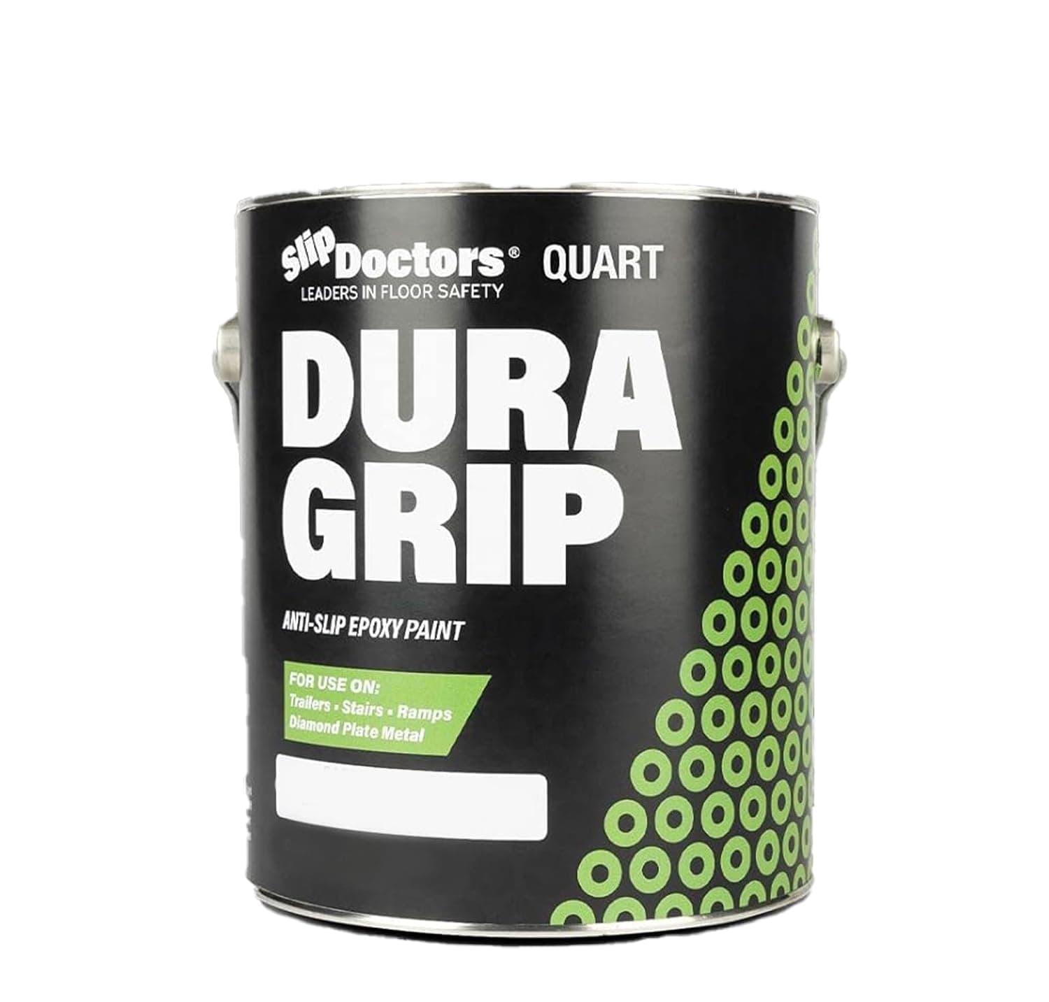 Dura Grip Anti-Slip Paint for Concrete, Wood, Tile and Metal – Non-Skid Coating for Floor, Decking and Ramps – Quart (Black)