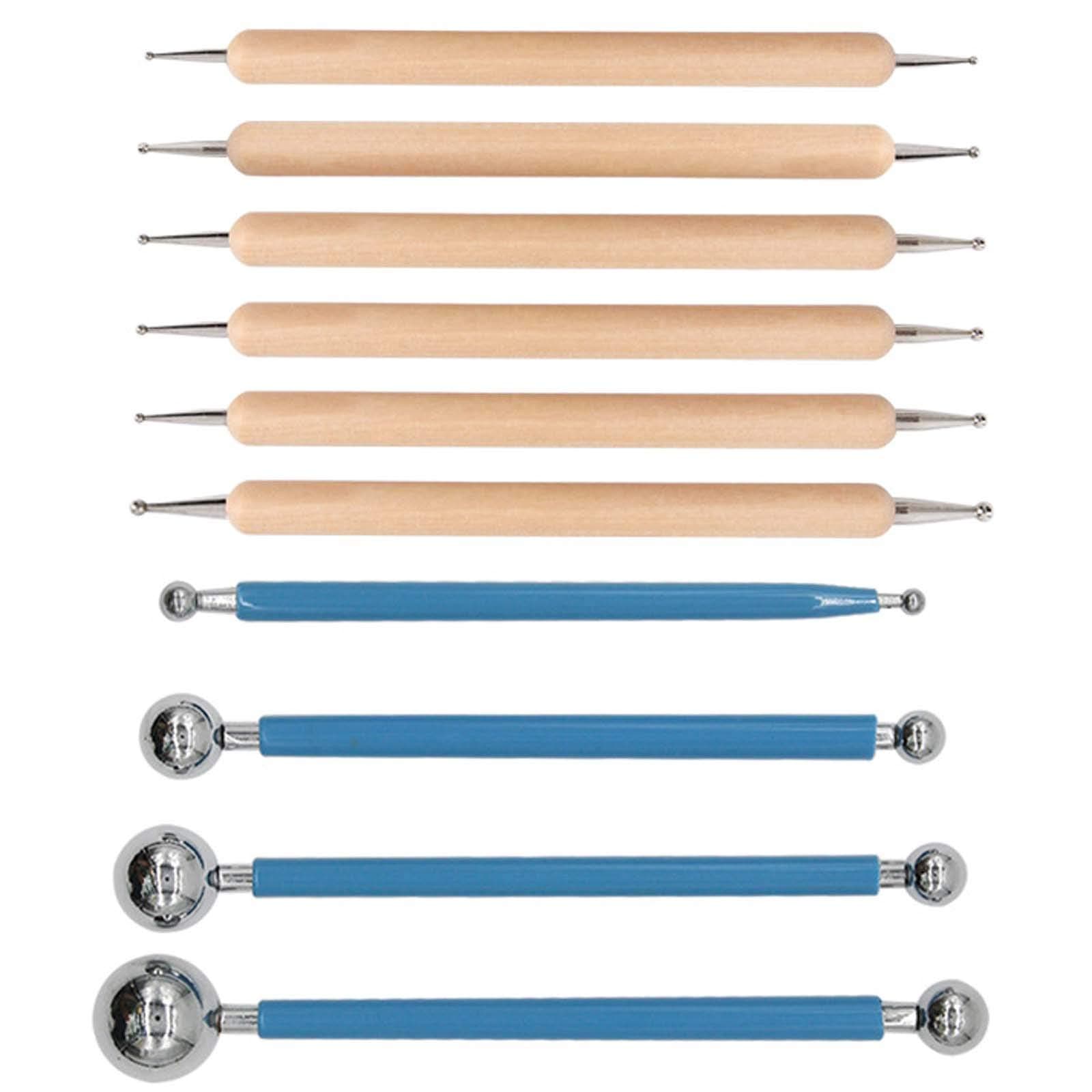 10Pcs Dotting Tools Ball Styluses for Rock Painting, Pottery Clay Modeling Embossing Art Mandala