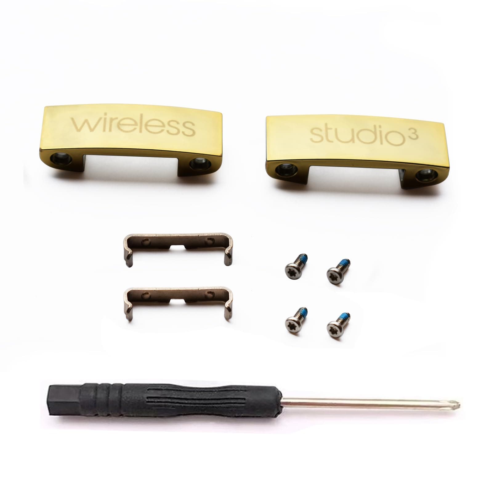 Studio 3 Hinge - Replacement Parts Head Connector Metal Repair Parts for Beats Studio3 Wireless (A1914) Headphones(Gold)