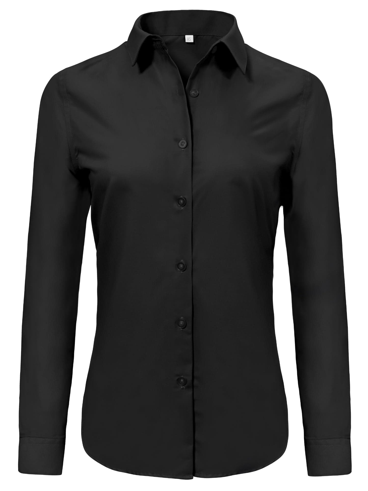 Super Soft Wrinkle Free Button Down Shirts for Women Solid Long Sleeve Striped Formal Work Dress Blouses Tops