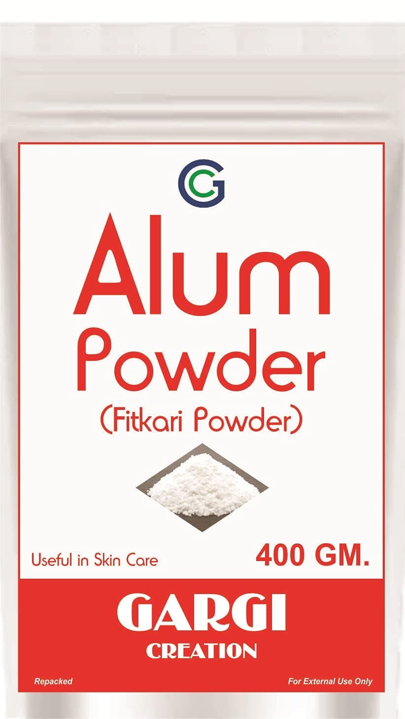 GARGI CREATION 400 GRAMS PACK OF. ALUM POWDER [ FITKARI POWDER ] FOR SKIN CARE.