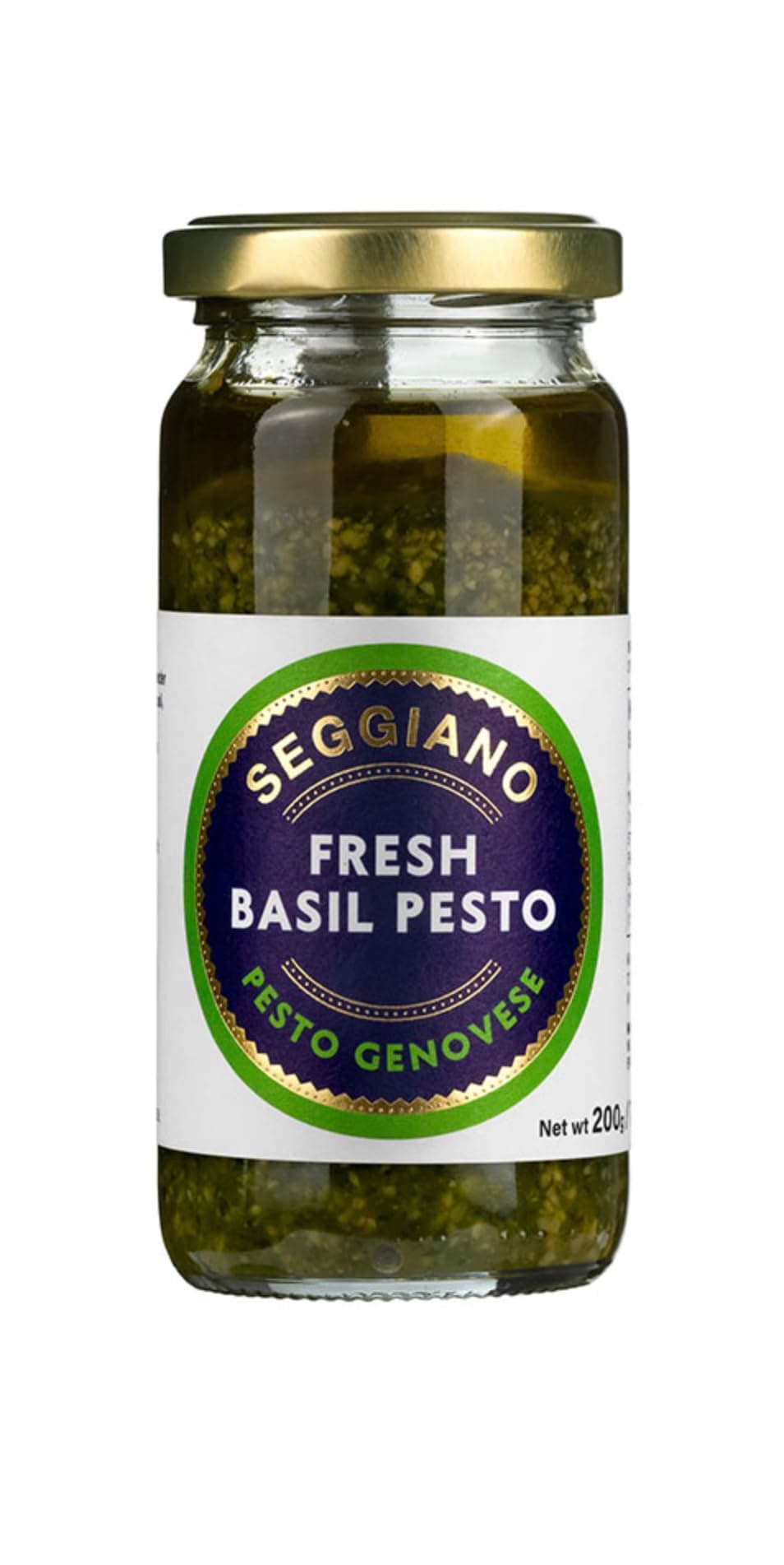 Raw Basil Pesto 200g - Vegan, GMO Free, Gluten Free, Wheat Free, Raw, Vegetarian, and Suitable for Coeliacs - Product of Sicily & Great with Pasta