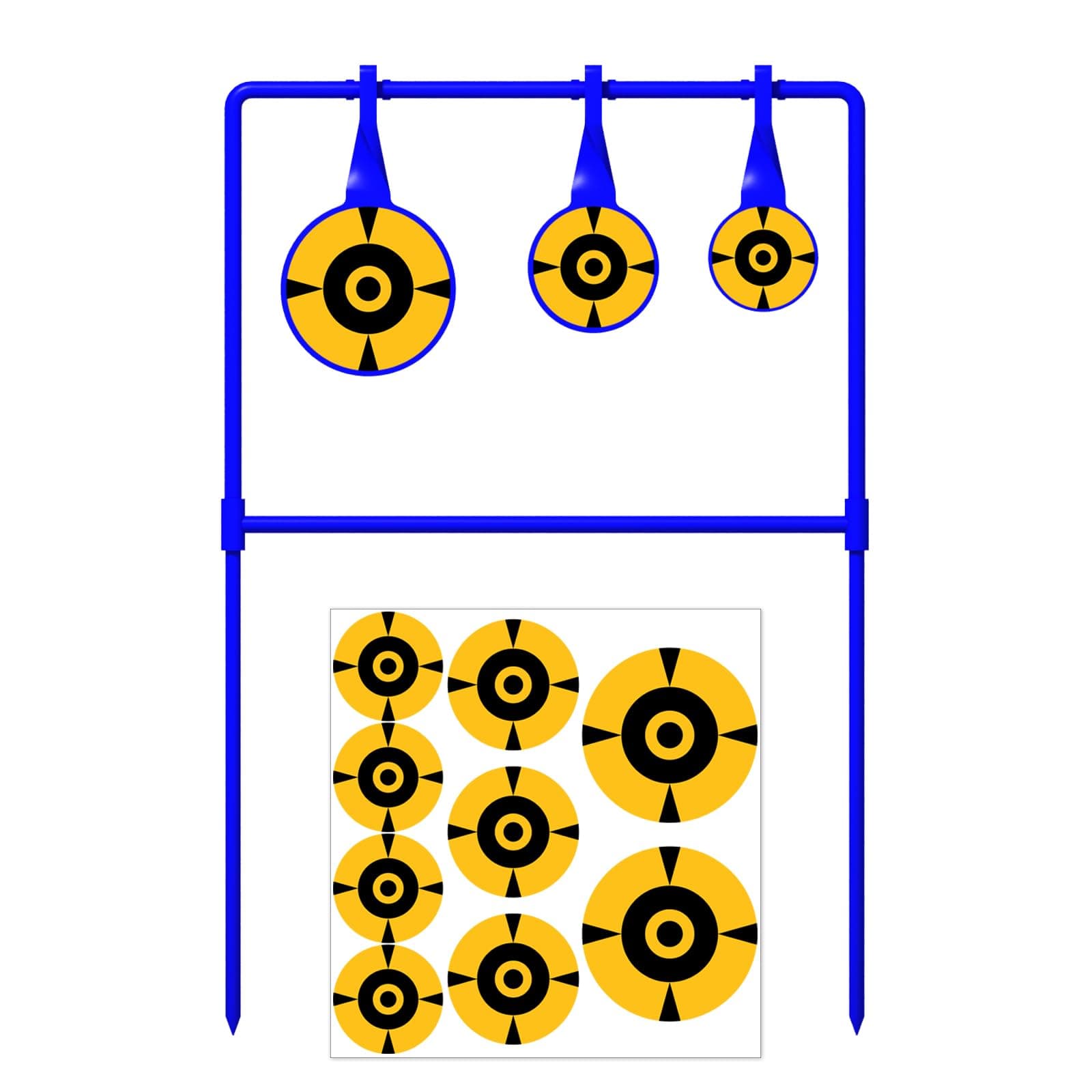3/8'' Thick Heavy Metal Spinner Target, High Caliber Spinner Auto Reset Steel Target for Centerfire Handguns Up to .44 Magnum Outdoor Target Shooting