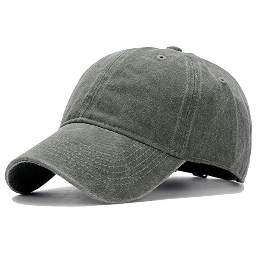 – Men Women Washed Cotton Low Profile Distressed Vintage Baseball Cap Plain Adjustable Dad Hat