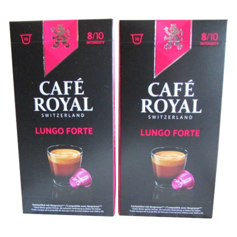 20 Cafe Royal Nespresso Style Coffee Pods - Swiss Coffee (Lungo ?forte)
