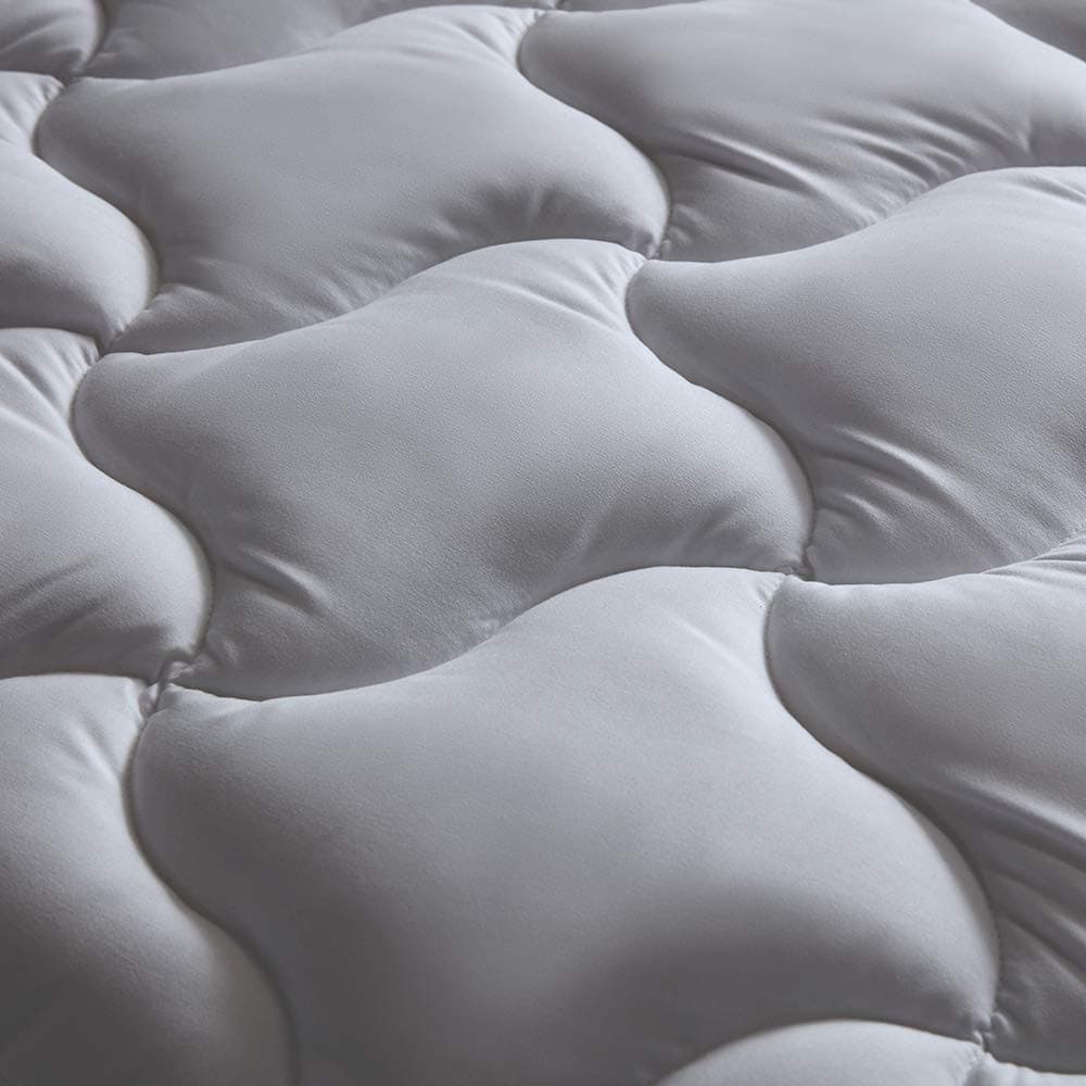 Cooling Mattress Topper Twin Mattress Pad, Quilted Fitted Mattress Cover, Machine Washable, Soft Fluffy Down Alternative, Deep Pocket 8~21 inch (Grey, Twin)