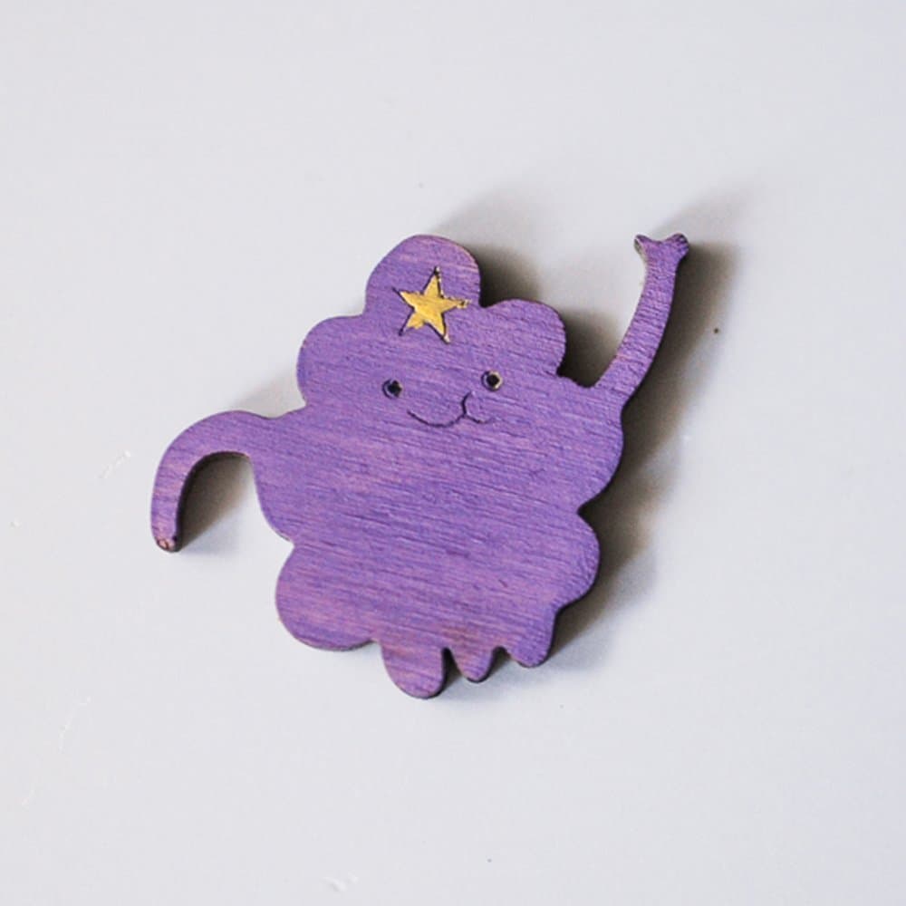 Lumpy space princess Brooch, Friendly Cloud Brooch, Cloud pin, Cloud Brooch, Plywood Pin, Wooden Brooch, Smiley Cloud Pin, Scarf Pin Wood Accessories