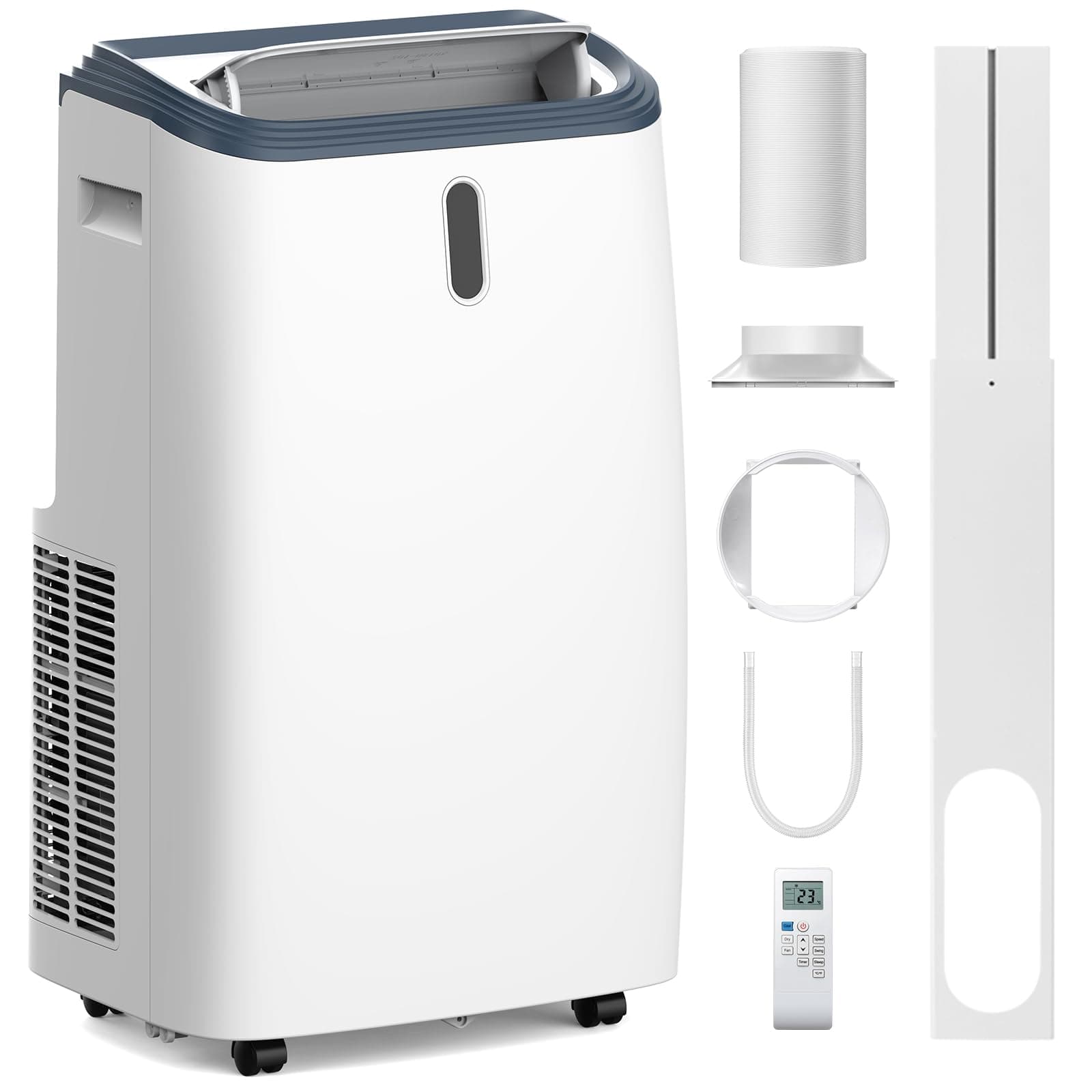 12000 BTU Portable Air Conditioners, Portable AC Unit for Room Cools up to 550 sq.ft, 3-in-1 Free Standing Cooling AC Unit with Fan & Dehumidifier, Sleep Mode,24H Timer, Automatic Louver