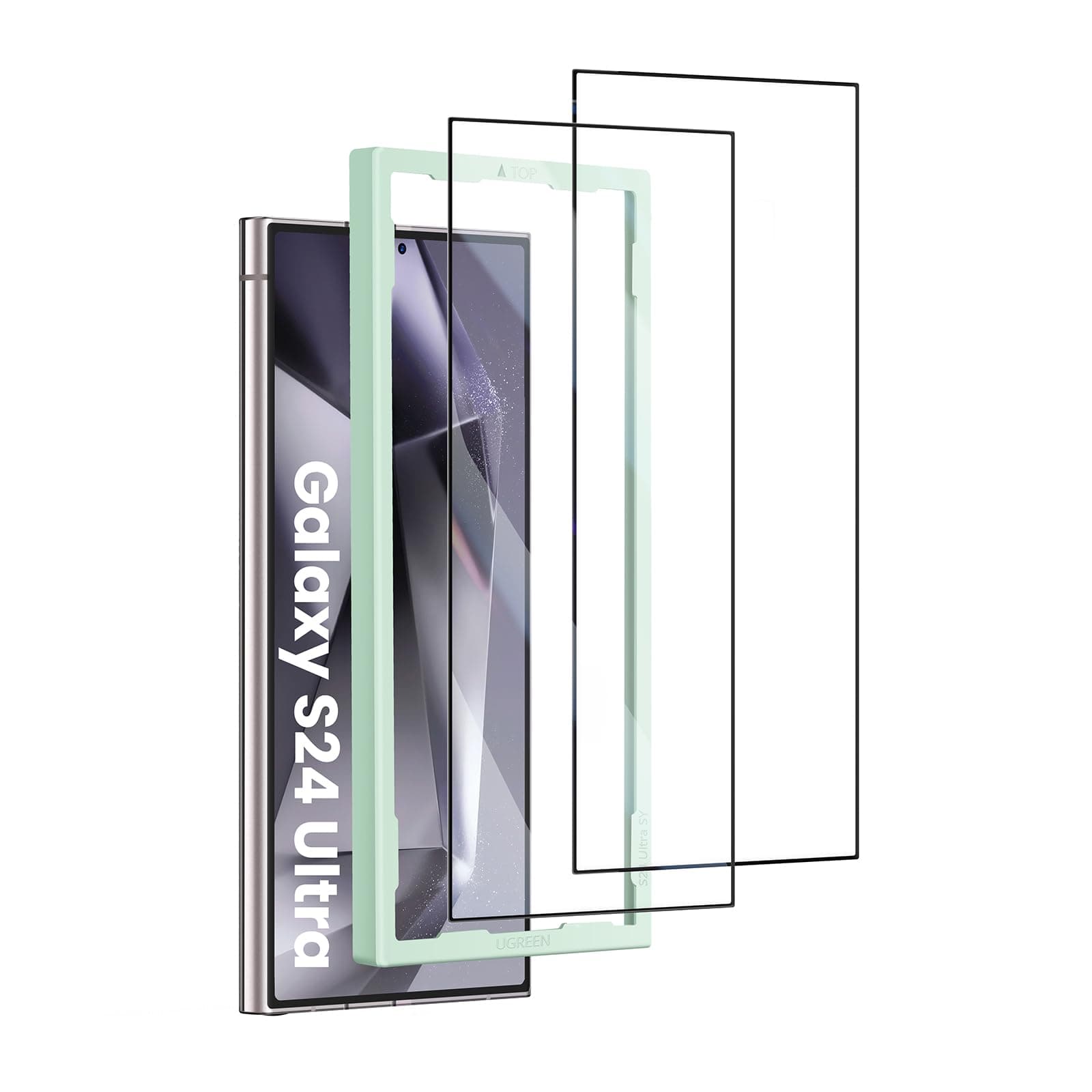 S24 Ultra Screen Protector Military-Grade Shockproof Protection Anti Fingerprint and Smudge Screen Protector Easy to Install Bubble Free HD Clear Only Fit For Samsung S24 Ultra 6.8'' 2 Pack