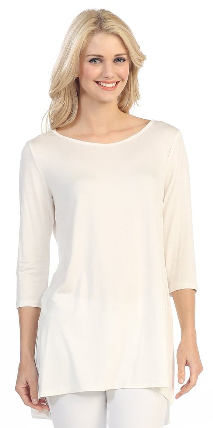 3/4 Sleeve High Low Blouse