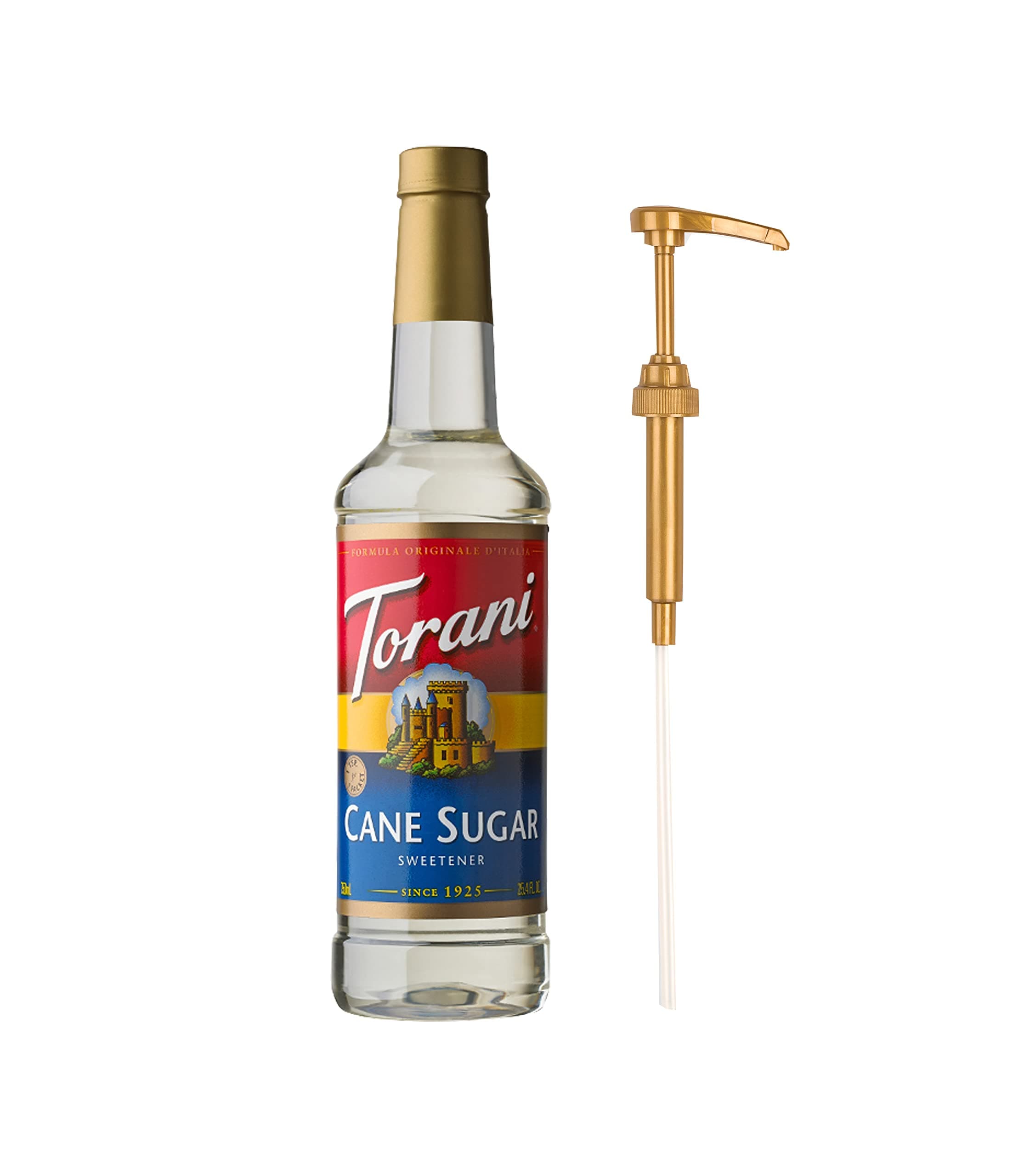 Torani Cane Sugar Sweetener Syrup with Pump (750ml)