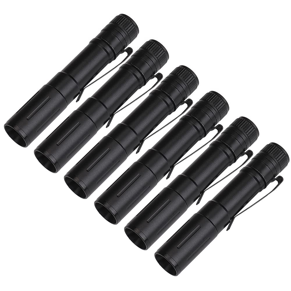 KunHe 6 Pack Small Mini Single Mode LED Bulk Flashlight AAA Battery Flashlight 100 Lumens EDC Bright Flashlight Pen Flashlight,for Emergency,Pocket,Wallet,Camping, Family Gifts