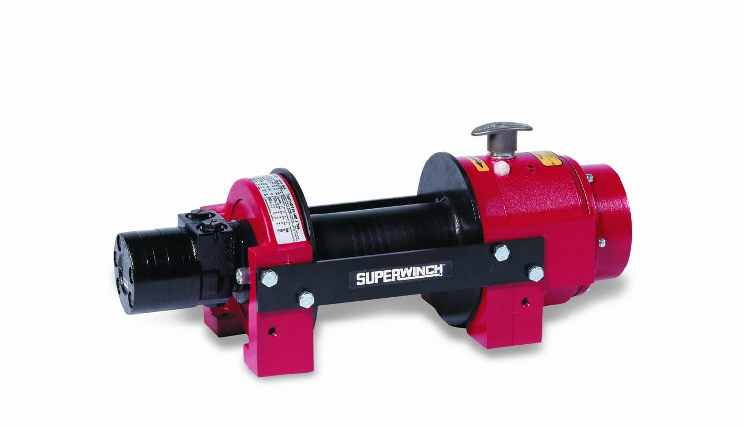 Superwinch (5156A H10P 7.5" Short Drum Hydraulic Winch with Manual Free-Spooling Load Control Valve