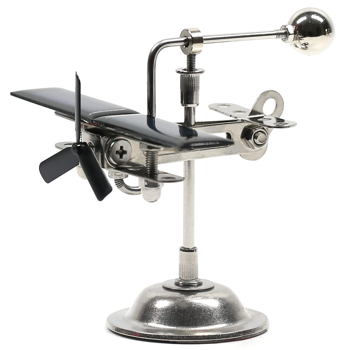 MagicTech Solar Power Windmill Black Propeller Creative Solar Car Rotating Windmill Ornaments Dynamic Interior Decoration Science Home Office Toy for Desk Physics Toy Solar Car Decoration PH12