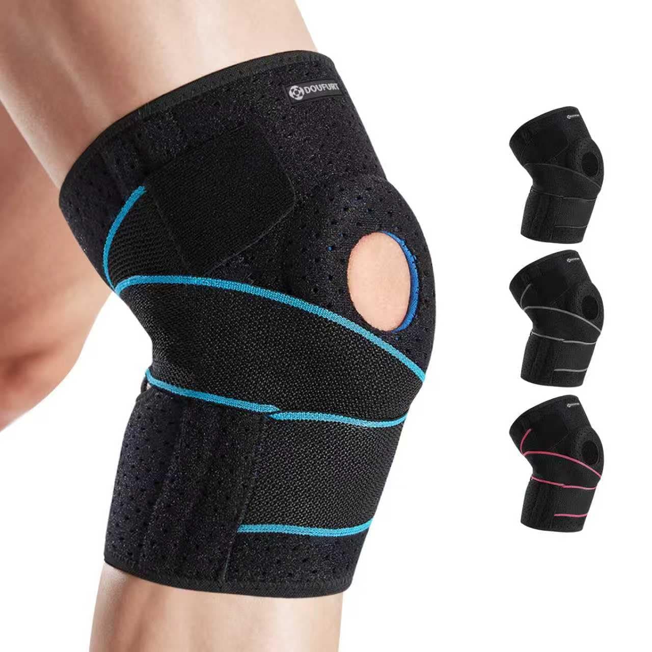 Knee Brace for Women & Men Meniscus Tear, Plus Size Knee Braces for Knee Pain Relief, Arthritis, Compression Knee Support Side Stabilizers